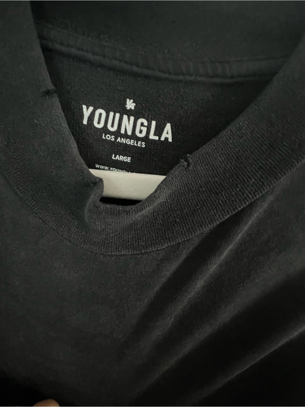 YoungLA mens Black Long-Sleeve Graphic Shirt - Picture 3 of 3